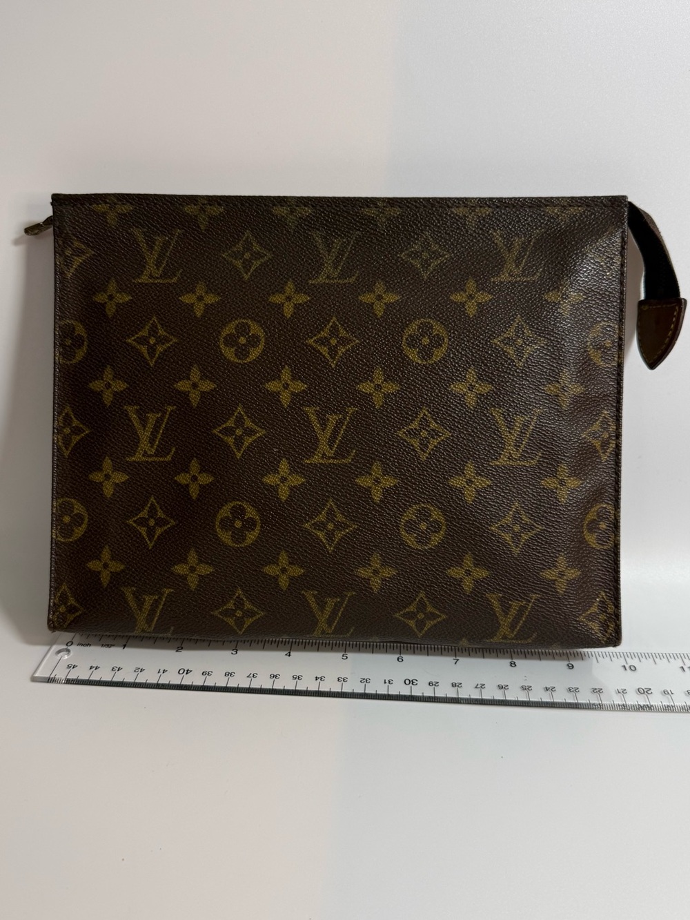Louis Vuitton Monogram Toiletry Pouch Brown and Gold Print